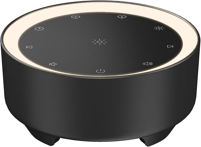 Kipcush White Noise Machine for Sleeping, 20 Soothing Sounds Including White Pink Brown Noise, Fan and Nature, Custom Shortcut Buttons, Dimmable Night Light, 8 Hour Timer, USB Powered