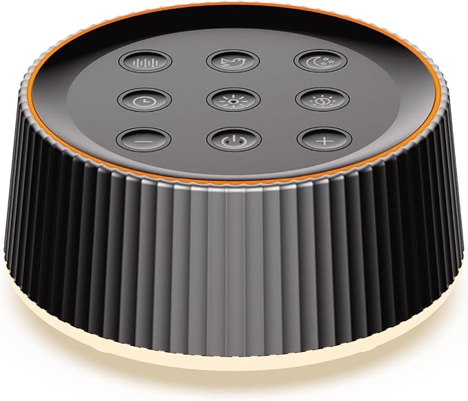 Noise Machine, White Noise Machine for Sleeping Baby & Adults – 26 Soothing Sounds, 8 Night Light Colors, Tap Control, Memory & Timer, Portable Sound Machine for Nursery, Bedroom & Travel