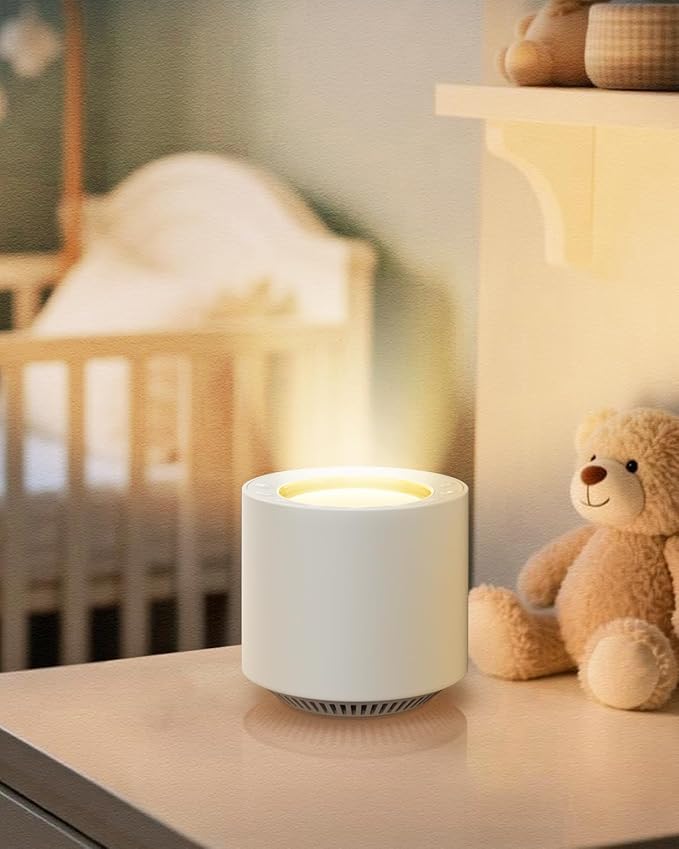 White Noise Machine: Red Light Therapy Sleep Sound Machine with 38 Soothing Sounds & Calming Womb Soother Shusher, Memory Function, Dimmable Nursery Night Light with Timer for Baby Adult Gift