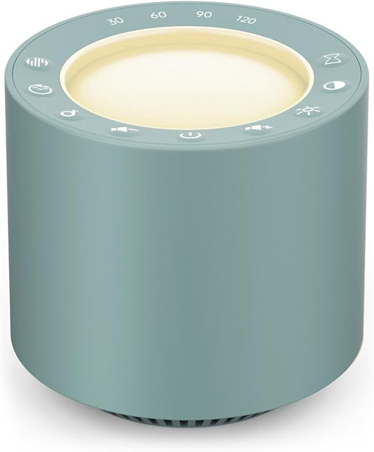 Sleep Sound Machine: Red Light Therapy White Noise Machine with 38 Soothing Sounds & Calming Womb Soother Shusher, Memory Function, Dimmable Nursery Night Light with Timer for Baby Adult Gift (Slate)