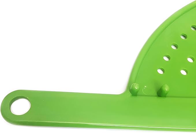 Handheld 13" Pot Strainer – Food Strainer for Pasta, Vegetables & More – BPA-Free Plastic with Anti-Slip Pegs – Fits Most Pots and Pans (1)