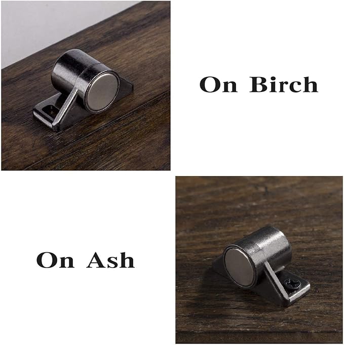 ZFBB4 Pack Magnetic Cabinet Door Catch with Magnets for Cabinet Door Latch Closer, Cabinet Magnetic Catch for Kitchen Closet Door Closing Magnetic Door Catch Closer (Gun Metal 4 Pack)
