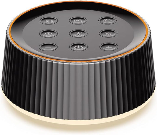 Noise Machine, White Noise Machine for Sleeping Baby & Adults – 26 Soothing Sounds, 8 Night Light Colors, Tap Control, Memory & Timer, Portable Sound Machine for Nursery, Bedroom & Travel