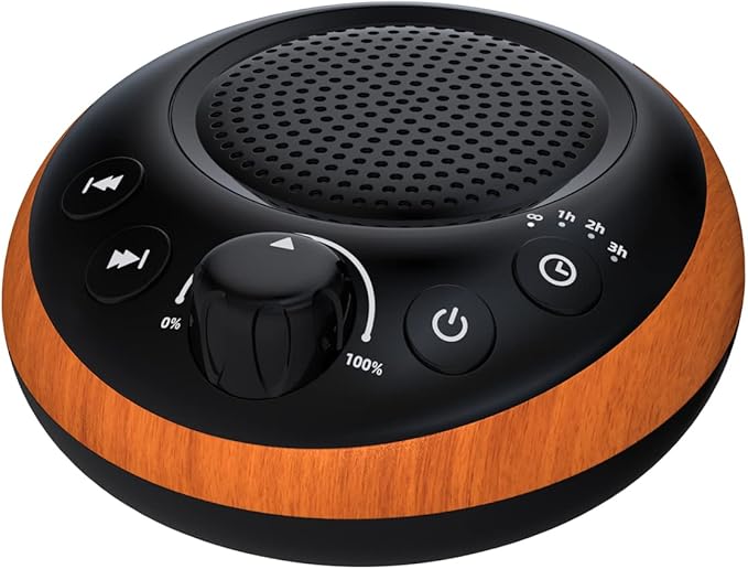 Brown Noise Sound Machine White Noise Machine Nonstop 30 Soothing Sounds Sound Therapy for Baby Kids Adults Sleep Machine 36-Level Vol Auto-Off Timer Memory Function for Home Travel Office