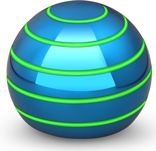 Luminous Desk Spinning Toys for Kids Adults, Metal Optical Illusion Fidget Spinner, Glow in The Dark Kinetic Sterss Ball, Stress Relief ADHD Gifts for Office Classroom Boys Girls Boyfriend