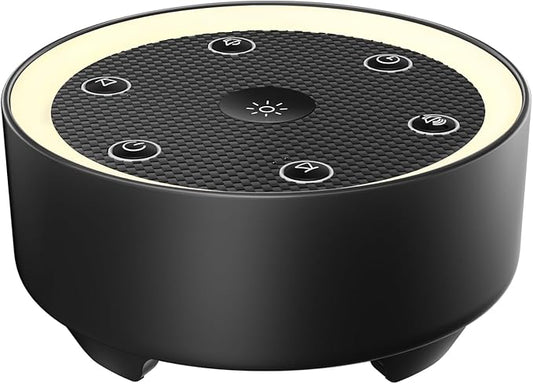 Kipcush Sleep Sound Machine - 21 High-Fidelity Non-Looping Sounds, Portable White Noise Machine for Baby, Kids & Adults, Dimmable Night Light, 6 Auto-Off Timers, USB Powered for Travel, Home & Office