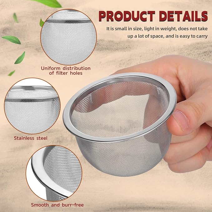 HOMSFOU 4pcs Teapot Strainer Mesh Tea Infuser Loose Leaf Strainer Loose Leaf Tea Infuser Mesh Filter Stainless Steel Strainers Pot Replacement Teapot Strainers