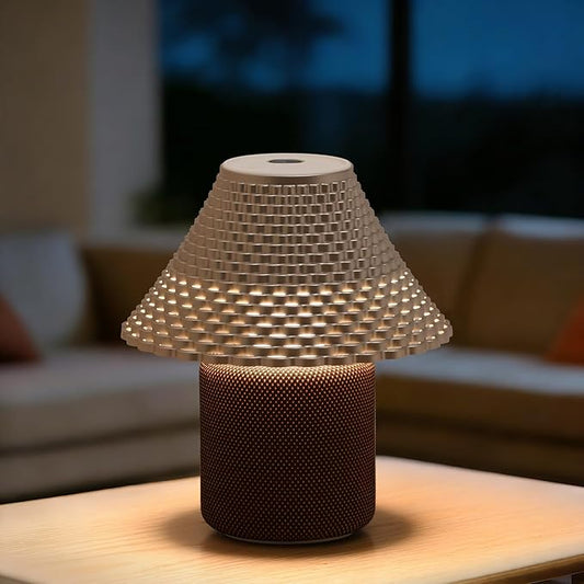 Bedside Table Lamp with White Noise Machine - 10 Soothing Sounds, Gesture Control Sensor & Dimmable Night Light - 30/60/90 Min Auto-Off Timer for Sleep, Nursery, Office & Home Decor- Gold