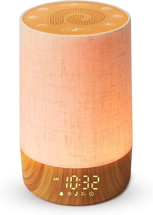 Dreamegg Sunrise Alarm Clock - Sound Machine with Alarm Clock & Wake Up Light, 29 Soothing Sounds, Dimmable Display, White Noise Machine for Bedroom, Heavy Sleepers, Adults & Kids