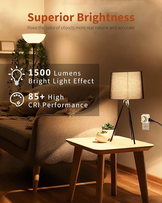 TJOY 24 Pack LED Light Bulbs, 100 Watt Equivalent A19 LED Bulbs, Soft Warm White 2700K, Energy Saving Lightbulbs with E26 Standard Base, 1500 Lumens Non Dimmable Lamp for Home Bedroom Kitchen