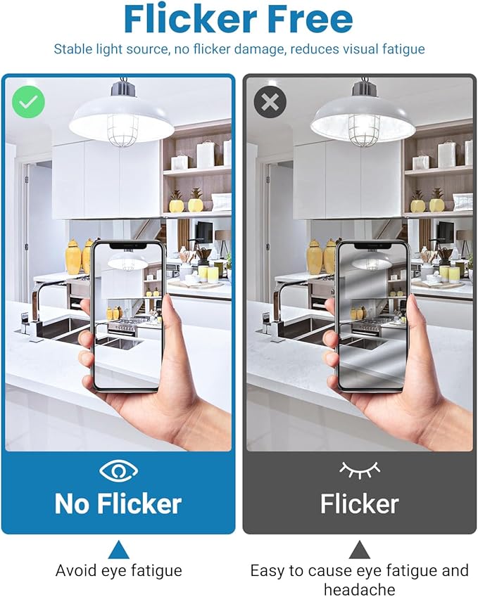 TJOY LED Light Bulbs, 100 Watt Equivalent A19, 5000K Daylight LED Bulb, 15W Bright White Energy Saving Lightbulbs with E26 Standard Base, 1500 Lumens Non Dimmable Lamp for Home Bedroom Indoor, 4 Pack