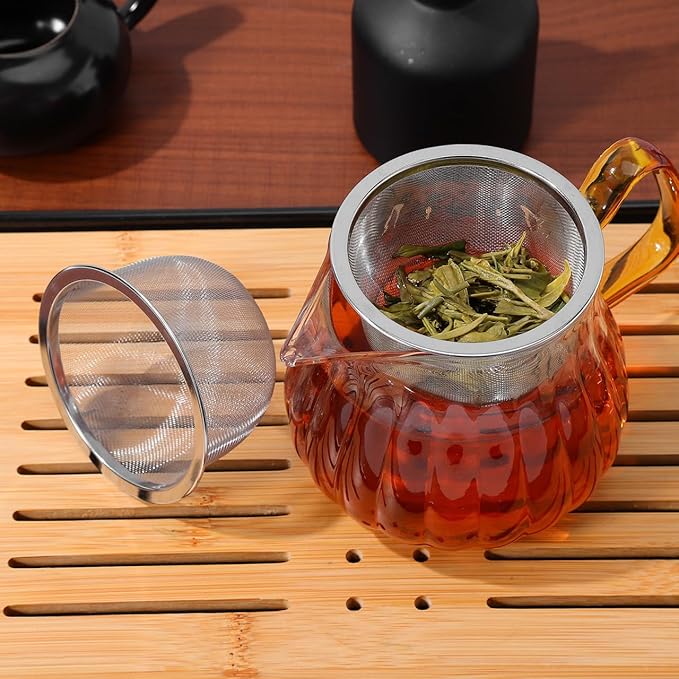HOMSFOU 4pcs Teapot Strainer Mesh Tea Infuser Loose Leaf Strainer Loose Leaf Tea Infuser Mesh Filter Stainless Steel Strainers Pot Replacement Teapot Strainers