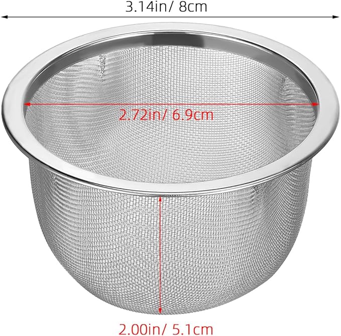 HOMSFOU 4pcs Teapot Strainer Mesh Tea Infuser Loose Leaf Strainer Loose Leaf Tea Infuser Mesh Filter Stainless Steel Strainers Pot Replacement Teapot Strainers