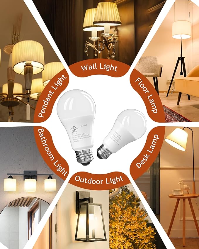 TJOY 24 Pack LED Light Bulbs, 100 Watt Equivalent A19 LED Bulbs, Soft Warm White 2700K, Energy Saving Lightbulbs with E26 Standard Base, 1500 Lumens Non Dimmable Lamp for Home Bedroom Kitchen